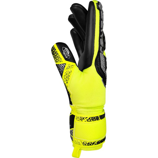 Rękawice bramkarskie Attrakt Freegel Silver Reusch - safe yell/silver/black