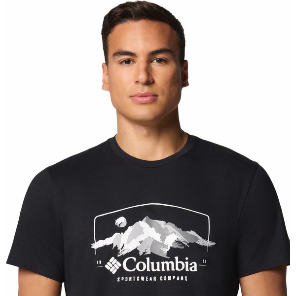Koszulka męska Path Lake Graphic Tee Columbia - Black/Brush With Nature