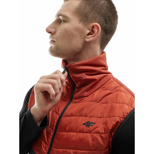 Kamizelka męska 4FAW23TVJAM041 4F - brąz