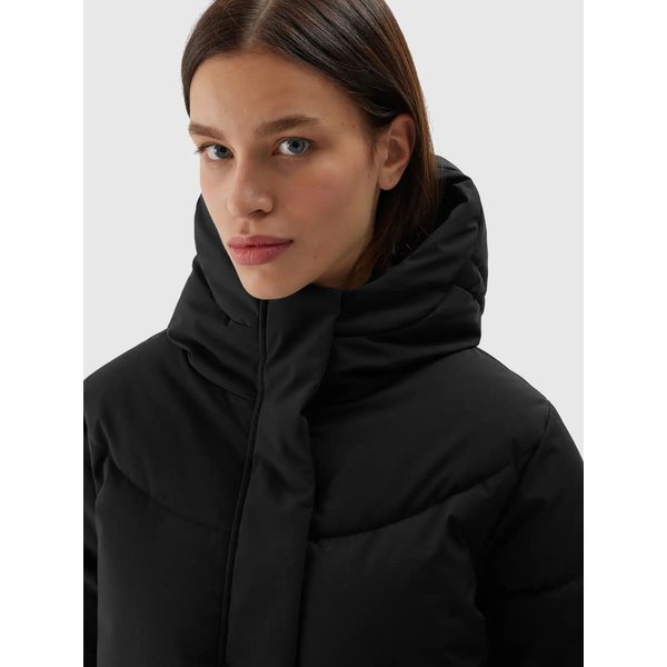 Kurtka puchowa damska TDJAF474 4F - głęboka czerń