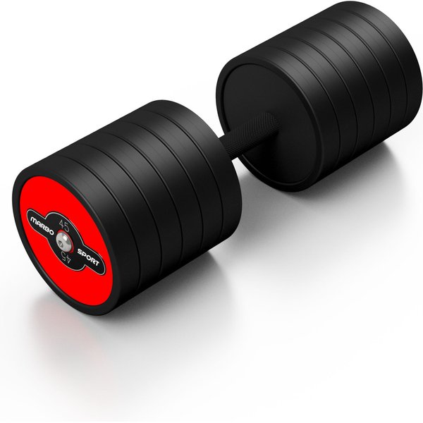 Hantla stalowa gumowana 45kg Marbo Sport