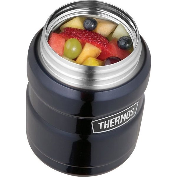 Termos obiadowy z łyżką i kubkiem 470ml Thermos - czarny