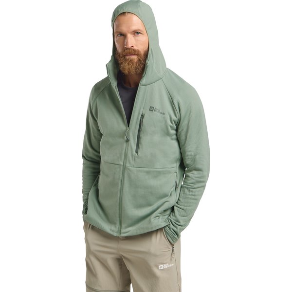 Polar męski Kolbenberg Hooded Fz Jack Wolfskin - eucalyptus