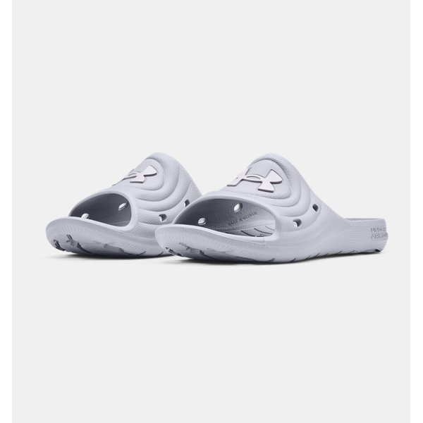 Klapki Locker IV Jr Under Armour - białe