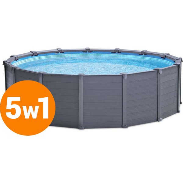 Basen panelowy Graphite Panel 478x124cm Intex - 26384