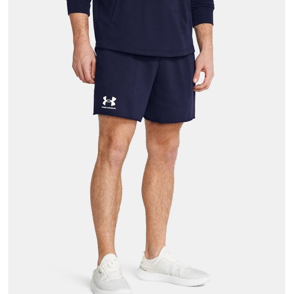 Spodenki męskie Rival Terry 6in Short Under Armour - Midnight Navy/Onyx White