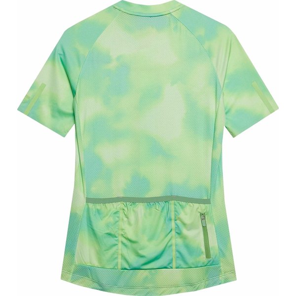 Koszulka rowerowa damska 4FSS24TFTSF489 4F - jasna zieleń allover