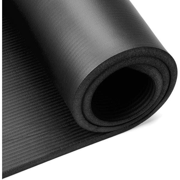 Mata do ćwiczeń, jogi NBR 1,5cm Gymtek - czarna
