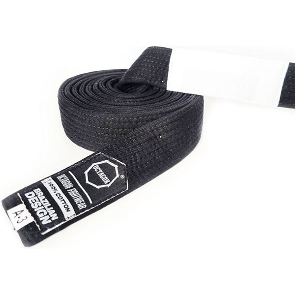 Pas do brazylijskiego jiu jitsu z panelem Octagon - czarny