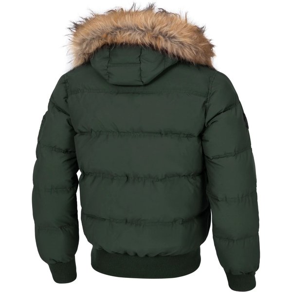Kurtka męska Burnt Quilted Hooded Jacket Pitbull West Coast - Dark Olive