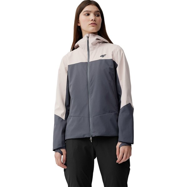 Kurtka damska 4FSS23TJACF024 4F - szary/różowy