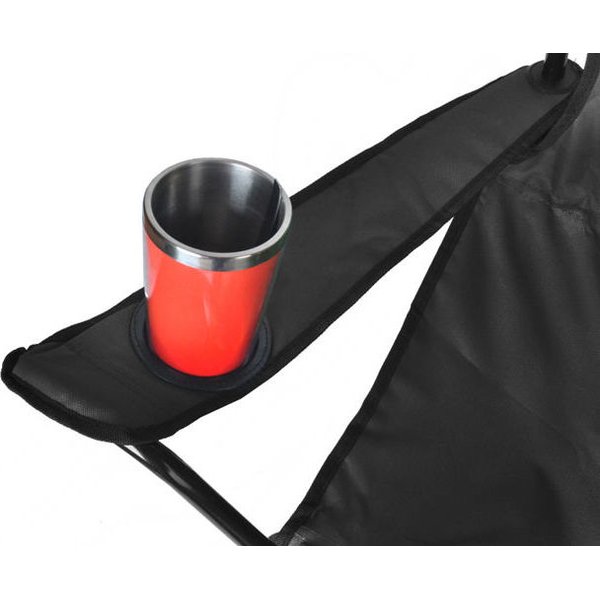 Krzesło, fotel kempingowy, wędkarski - czarny