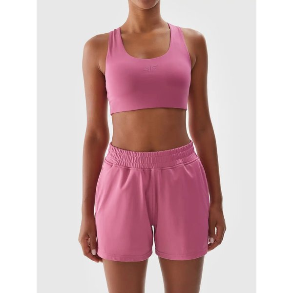 Biustonosz sportowy damski USBAF140 4F - ciemny róż