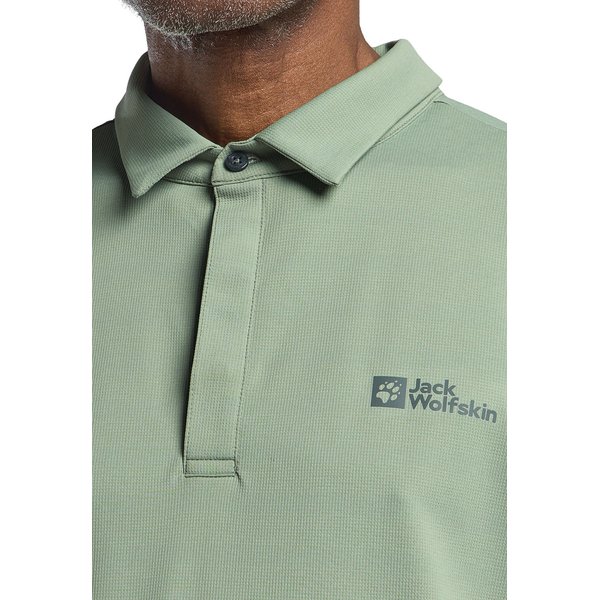 Koszulka męska polo Delgami Polo Jack Wolfskin - eucalyptus