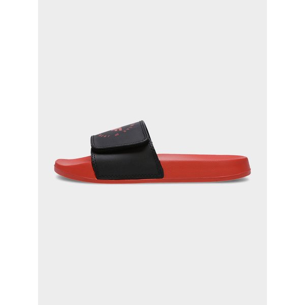 Klapki 4FJSS23FFLIM080 Jr 4F - czarne/czerwone