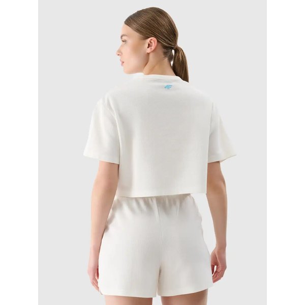 Koszulka damska TTSHF1977 4F - złamana biel