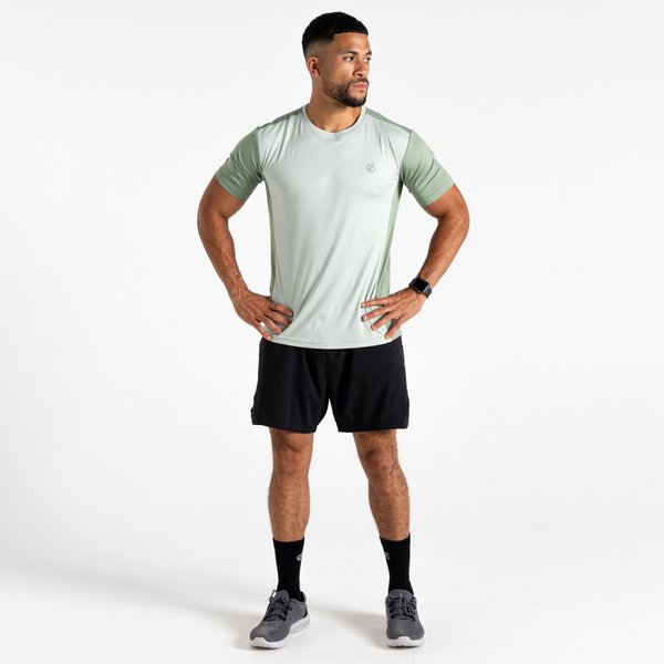 Koszulka męska Discernible III Tee Dare2B - AquGrey/HdgGreen