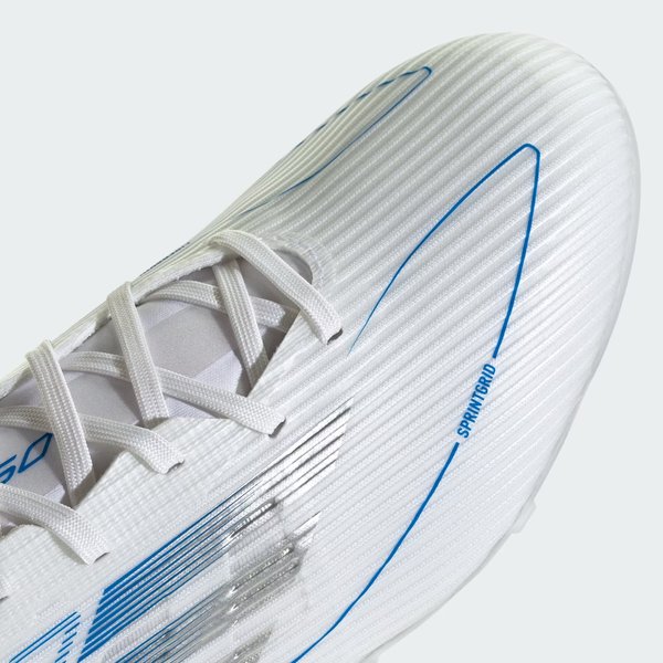Buty piłkarskie, korki F50 League FG/MG Adidas - Cloud White/Silver Metallic/Cloud White