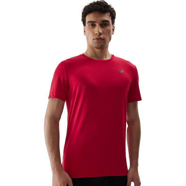 Koszulka męska 4FAW23TFTSM448 4F - czerwony