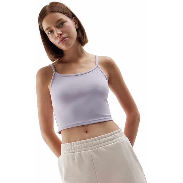 Top damski 4FAW23TTSHF0905 4F - jasny fiolet