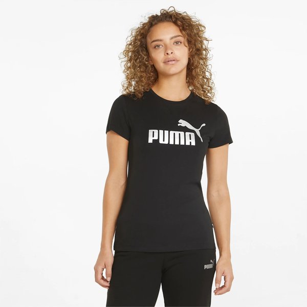Koszulka damska ESS+ Metallic Logo Tee Puma - czarna