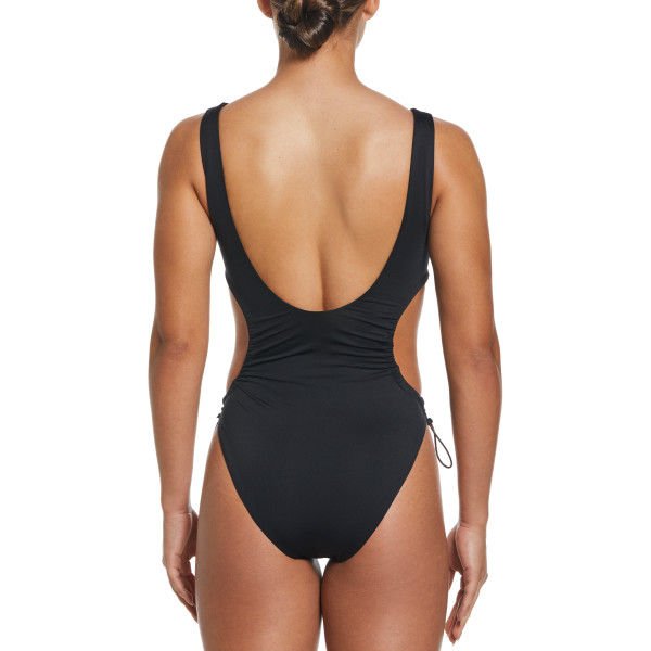 Strój kąpielowy damski Wild Cutout Nike Swim - czarny