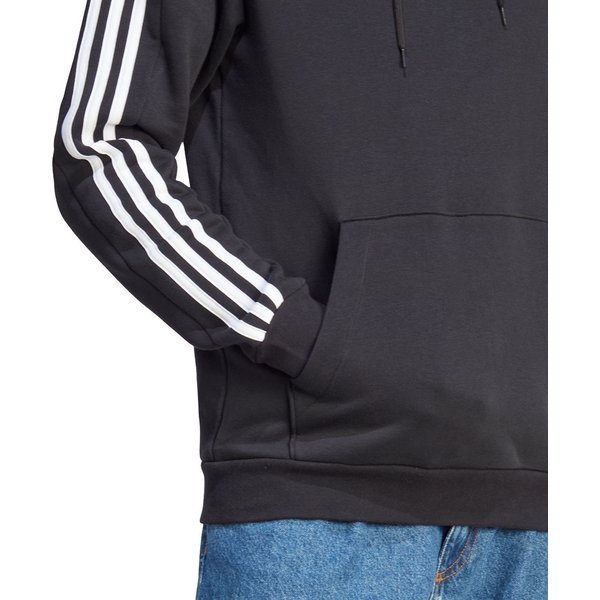 Bluza męska Essentials Fleece 3 Stripes Hoodie Adidas - czarny