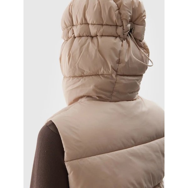 Kamizelka puchowa damska TVJAF141 4F - beż