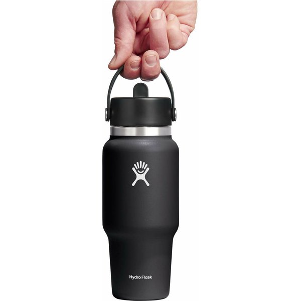 Butelka termiczna ze słomką Wide Flex Straw Travel 710ml Hydro Flask - Black