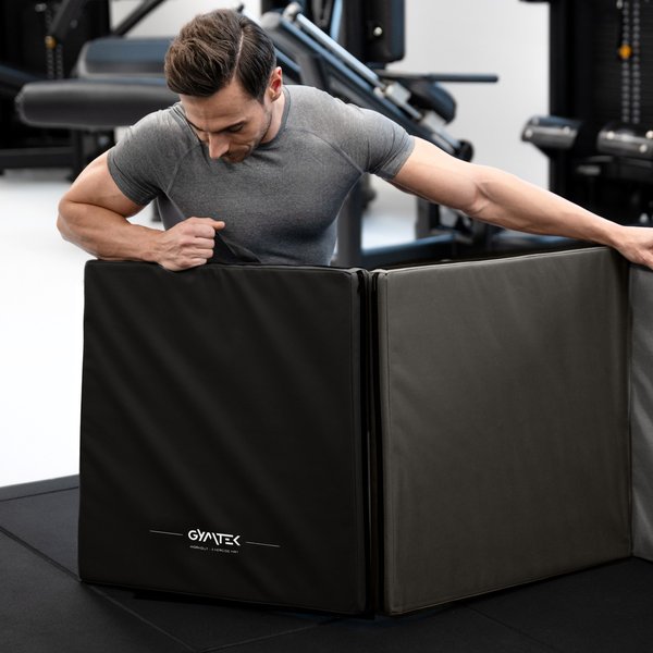 Materac gimnastyczny Triple 180x60x5cm Gymtek - ciemny szary