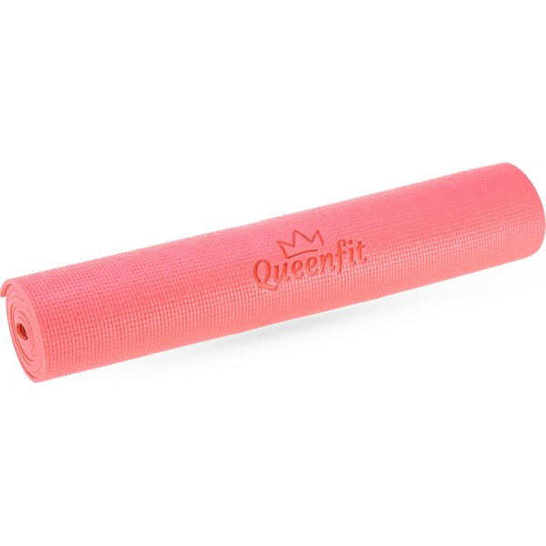 Mata do ćwiczeń, jogi 0,5cm Queenfit - koralowa
