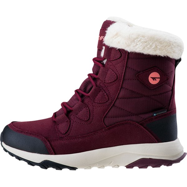Buty, śniegowce Mestia Mid WP Wo's Hi-Tec - Dark Rose/Watermelon Red/Beige