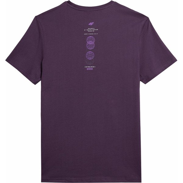 Koszulka męska 4FAW23TTSHM0889 4F - fiolet