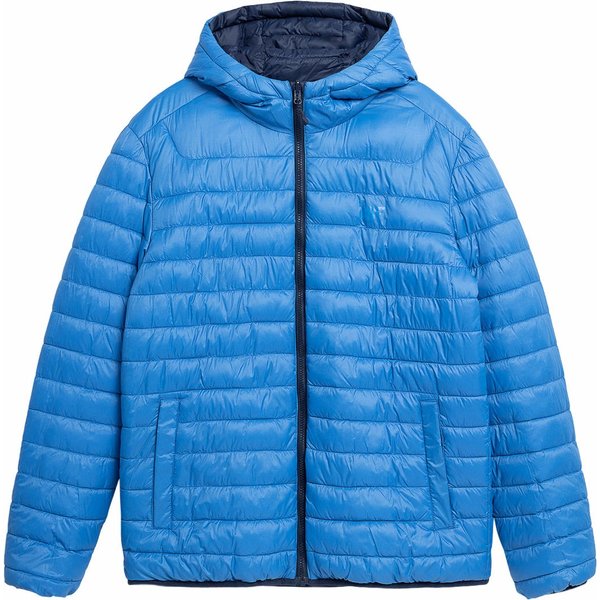 Kurtka puchowa dwustronna męska 4FAW23TDJAM242 4F - granat