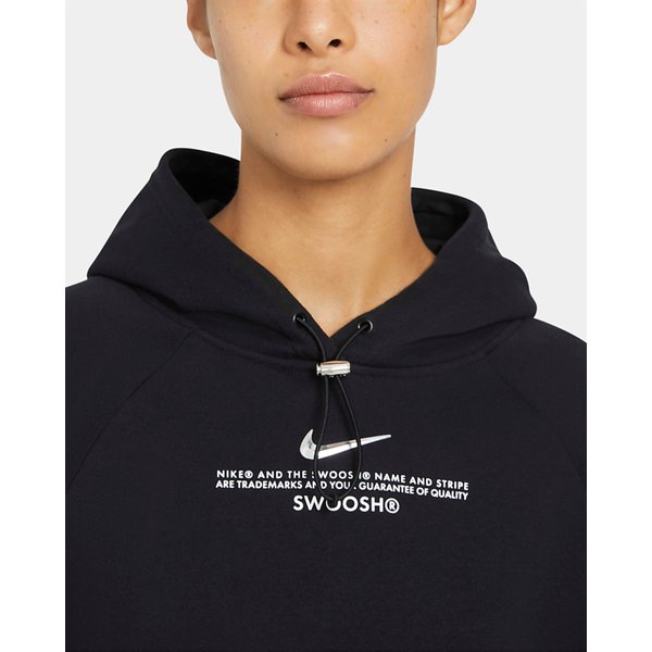 Bluza damska Swoosh Hoodie Fit Nike - black