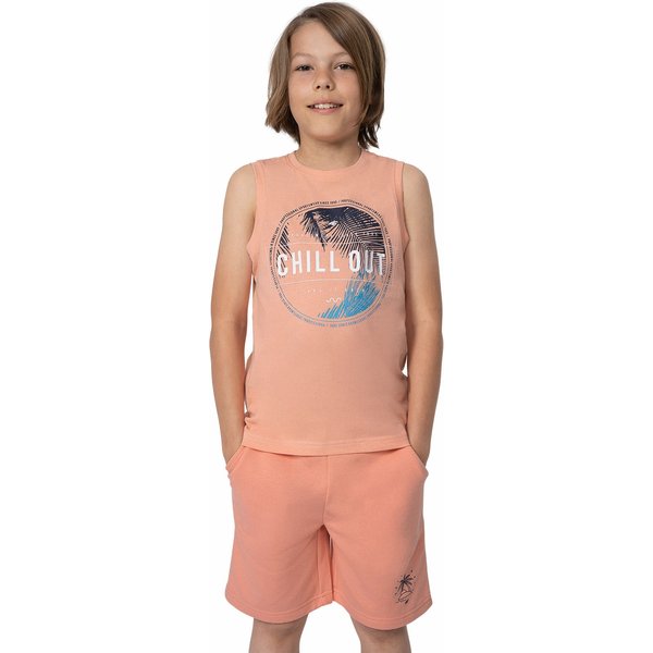 Bezrękawnik chłopięcy 4FJSS23TTSHM287 4F - łososiowa