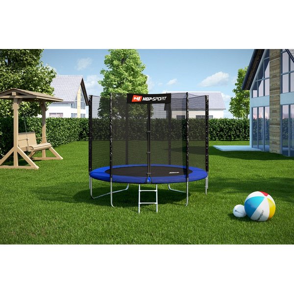Trampolina 244cm 8FT z siatką zewnętrzną + gratisy Hop Sport