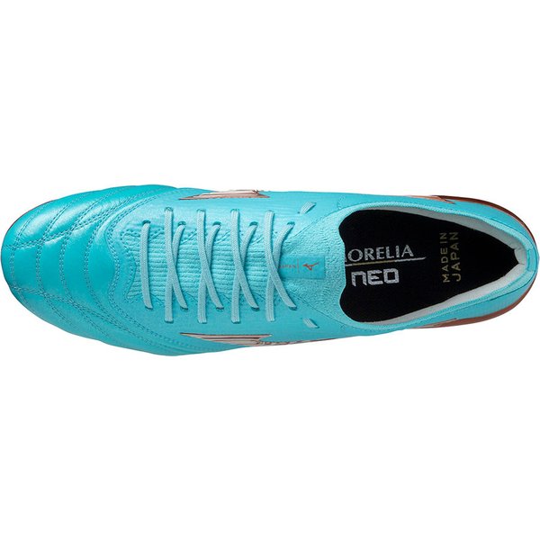Buty piłkarskie, korki Morelia Neo III Beta Mizuno - turkusowe/złote