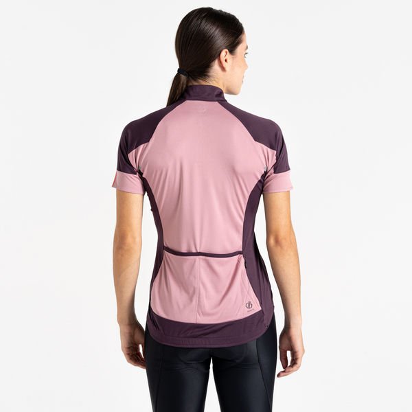 Koszulka rowerowa damska Flutter Jersey Dare2B - Lilas/DeepPlum