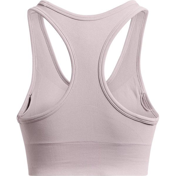 Biustonosz sportowy damski Vanish Seamless Mid Bra Under Armour - beż