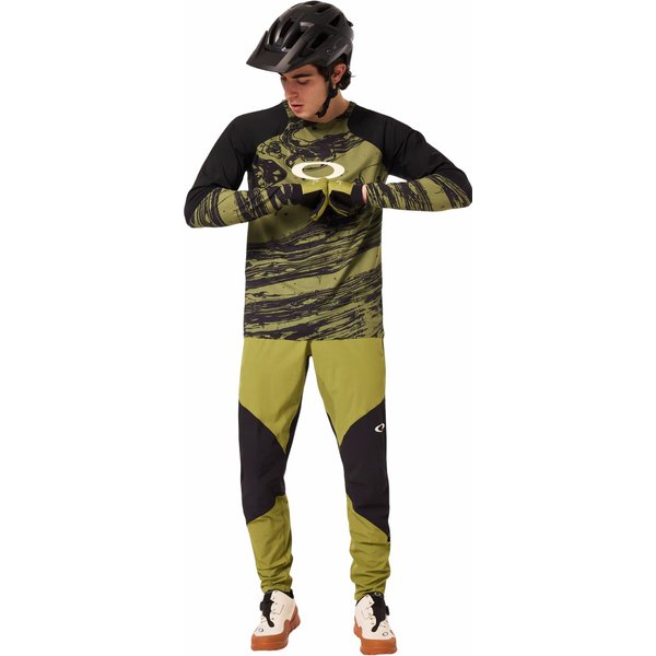 Longsleeve rowerowy męski Seeker Airline LS Oakley - Duality Swirl Green/Black