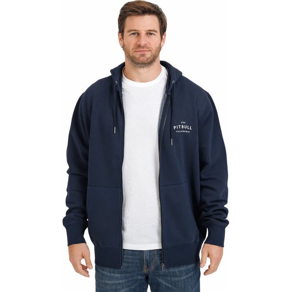 Bluza męska Lancaster Hooded Zip Pitbull West Coast - granatowa