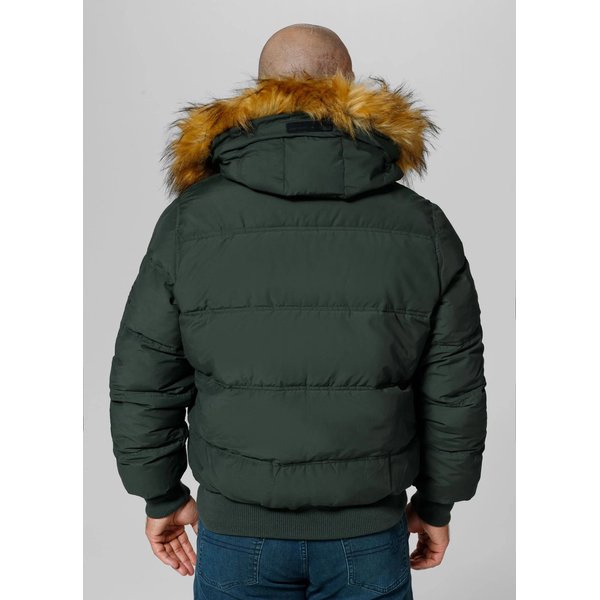 Kurtka męska Burnt Quilted Hooded Jacket Pitbull West Coast - Dark Olive