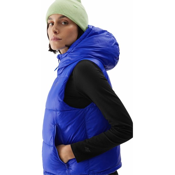 Kamizelka damska 4FAW23TVESF073 4F - kobalt