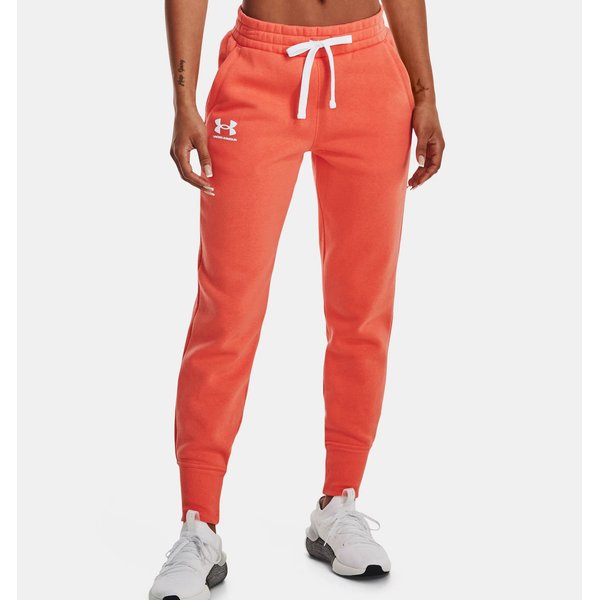 Spodnie dresowe damskie Rival Fleece Joggers Under Armour - After Burn / White