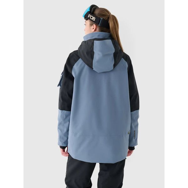 Kurtka snowboardowa damska TTJAF586 4F - denim
