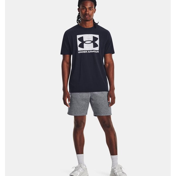 Spodenki męskie Essential Fleece Under Armour - Pitch Gray Medium Heather/White