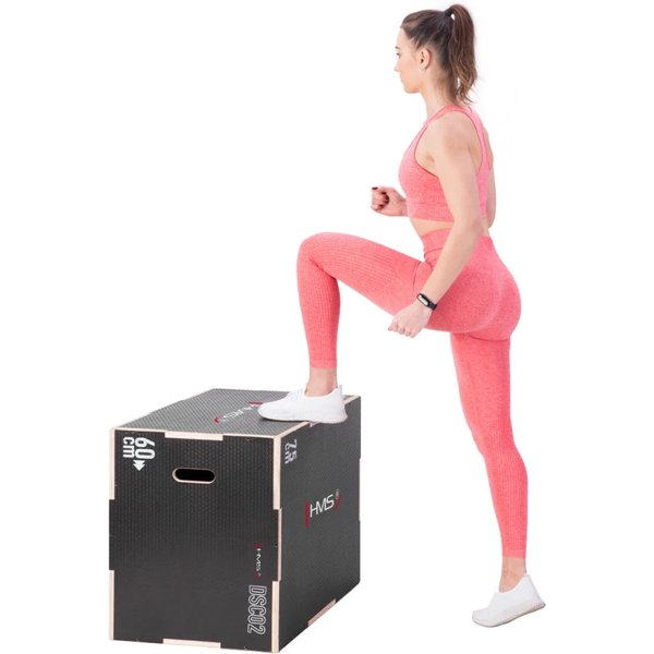 Skrzynia plyometryczna drewniana, crossfit SDCO2 HMS