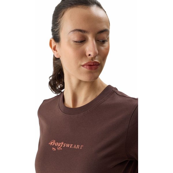 Koszulka damska 4FWSS24TTSHF1354 4F - ciemny brązowy