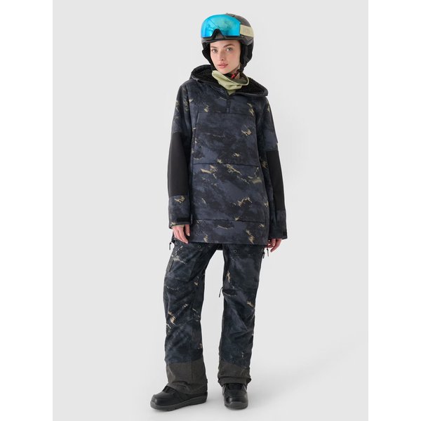 Spodnie snowboardowe damskie TFTRF701 4F - multikolor allover
